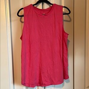 Vibrant Pink Sleeveless Boxy Muscle Tee